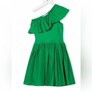 One shoulder dress with ruffle detail